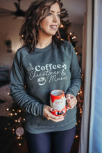 Load image into Gallery viewer, Coffee Christmas &amp; Music Graphic Sweatshirt

