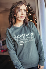 Load image into Gallery viewer, Coffee Christmas &amp; Music Graphic Sweatshirt
